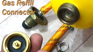 How to make gas refill connector for mapp gas propane gas cylinde mapp gas torch cylinder refill [upl. by Waldemar]