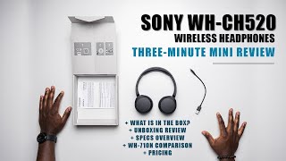 ThreeMinute Review of Sony WHCH520 Wireless Headphones  4K sonyheadphones headphonereviews [upl. by Ojaras]