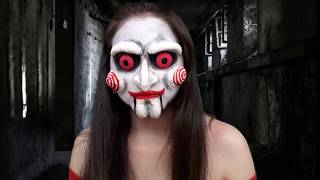 Jigsaw sfx Saw maquillaje halloween latex efectos especiales makeup [upl. by Engleman]