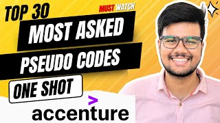 Top 30 Pseudo Code Questions to Crack Accenture [upl. by Aikemot]