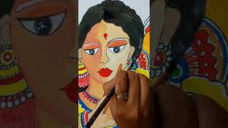 Madhubani Art Tutorial madhubani postercolour folkart [upl. by Etterb]