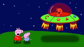 Children are suddenly attacked by monsters from outer space  Peppa Pig Fanmade Coloring Story [upl. by Siahc603]