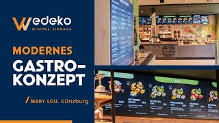 Modernes GastroKonzept bei Mary Lou in Günzburg 🌟  Digital Signage 2024 ❗️  WEDEKOCOM 🖥️ [upl. by Ellertal977]