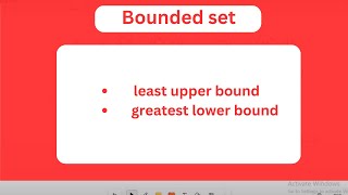 Bounded set with solved examples [upl. by Dnomar]