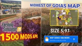 MidwestOFgoias  Map 1500 Mods Biggest Apk Farming simulator 20 New map  Fs20 Download Mideafire [upl. by Anehc]