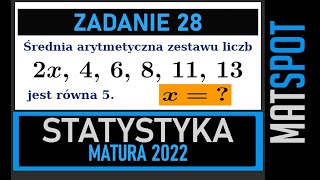 Zadanie maturalne  statystyka  mediana [upl. by Buchbinder]