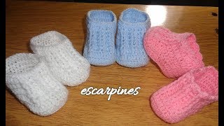 Escarpines a crochet [upl. by Aitsirk972]