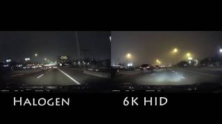 Stock Halogen vs 6000K HID Comparison 2017 Civic Hatchback quotSportquot [upl. by Laurentium]