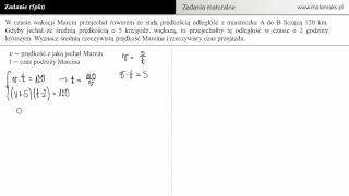 Zadanie maturalne 5pkt  Miasta A i B prędkości [upl. by Ishii346]