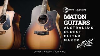 Maton Guitars Australias Oldest Guitar Maker ft ER90C SRS60C amp Performer Guitars [upl. by Enialedam]