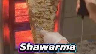 🟢 ASMR Shawarma slicing amp making flatbread [upl. by Leinehtan]