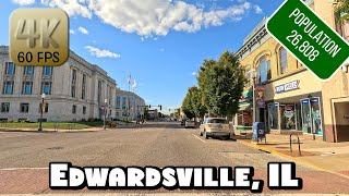 Driving Around Edwardsville Illinois and the SIUE Campus in 4k Video [upl. by Adikram984]