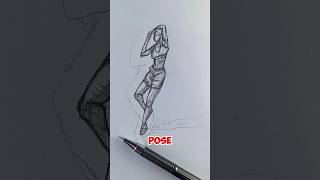 Incredible Dynamic Pose Drawing – Enhance Your Art Skills art foryou shorts drawing satisfying [upl. by Nozicka]