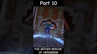 THE AETHER RESCUE OF HEROBRINE ❤️🩹⚔️🛡️ editzgohar minecraft edit animation [upl. by Lebyram48]