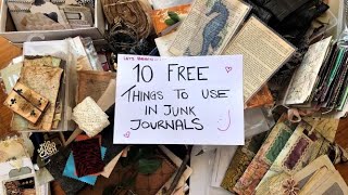 10 FREE Things to Use in Junk Journals  ABUNDANCE OF INSPIRATION [upl. by Ellimahs584]