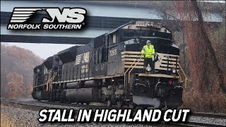 A Stall In Highland Cut  NS 16N Gets Stuck Due To Rain amp Being Underpowered  Darlington PA [upl. by Anytsyrk79]