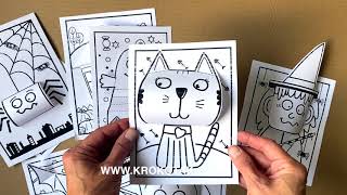 3D HALLOWEEN COLORING PAGES [upl. by Karissa]