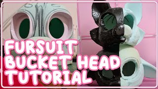 Fursuit bucket head tutorial How to make a fursuit head [upl. by Ayt]