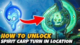 How to Unlock Spirit Carp Turn In Location  Genshin Impact 44 [upl. by Hartfield]