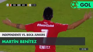 Martín Benítez 10 Independiente vs Boca Juniors  Fecha 23  Superliga Argentina 20172018 [upl. by Bac]