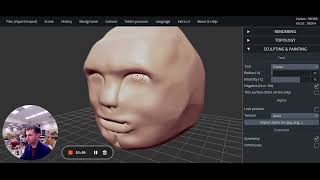 SculptGL FULL demo walkthrough of creating a head [upl. by Dombrowski]