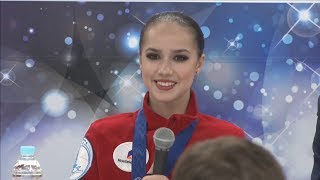 Alina Zagitova World Champ 2019 FS Press Conference [upl. by Adni]