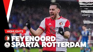 De drie punten blijven op 𝐙𝐔𝐈𝐃 🟢⚪🟢  Highlights Feyenoord  Sparta Rotterdam  Eredivisie 20212022 [upl. by Eisele]