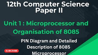 PIN Diagram and Detailed Description of 8085 Microprocessor12th CS paper [upl. by Icken379]