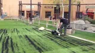 Power Brooming Synthetic Grass [upl. by Libna]