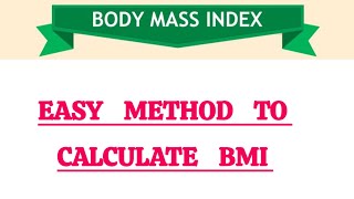 Method to calculate BMI bmicalculator bmi methods [upl. by Adnohsal]