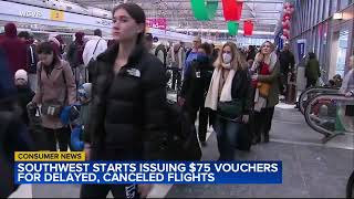 Southwest Airlines starts issuing 75 vouchers for delayed canceled flights [upl. by Selyn]