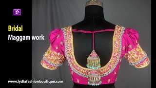 Bridal Maggam work in Hanamkonda  Lydia Fashion Boutique [upl. by Harbert]