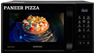 Make Pizza in Samsung Microwave oven  Pizza ghar par kaise banaye oven me  Paneer Pizza in Oven [upl. by Michale]