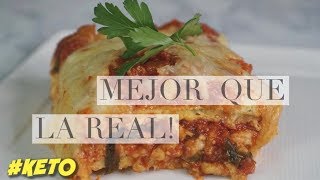 DELICIOSA LASAÑA BAJA EN CARBOHIDRATOS  KETO  LOWCARB  DIETA CETOGÉNICA [upl. by Alleciram423]