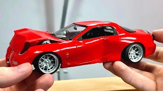 Car Crash Test  Mazda RX 7 Shocking Results [upl. by Elicul]