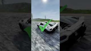 Supercars Crossing Four Lane Road Challenge☠️😱🏁 shorts trending beamngdrive beamng explore [upl. by Jp392]