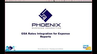 SAP Business ByDesign  GSA Rates Integration for Expense Reports  Phoenix Business Consulting [upl. by Rogers]