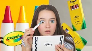 Crayola Released A MAKEUP Line And I Tried It Fiona Frills [upl. by Fiedling]