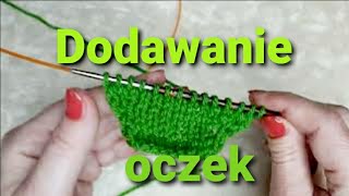 Dodawanie oczek na drutach dwa sposoby Druty od początku dodawanieoczek [upl. by Ethban]