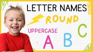 Learn Letter Names  Fast flash cards  Review  Uppercase version [upl. by Nihahs]