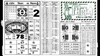 19112024 MilanBholaram Champion Jai Mata diJoker Daily all daily Chart  kalyan mumbai [upl. by Nosretep]