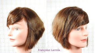 Coupe frange côté facile  Easy side Bangs haircut tutorial  Corte flequillo de lado fácil [upl. by Selegna]