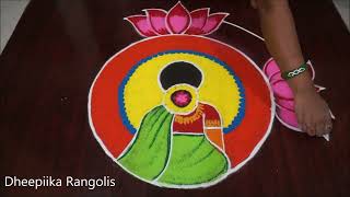 Very easy New Year 2024 kolam Rangoli Design  Sankranthi muggulu art newyear rangoli [upl. by Leavitt440]