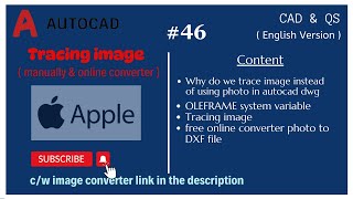 Autocad 46 Eng Version How to trace an image cw free converter link in the description [upl. by Ellehcen]