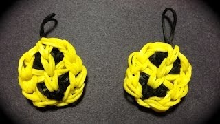 Rainbow Loom Smiley Happy Face Charm  Advanced [upl. by Helbona]