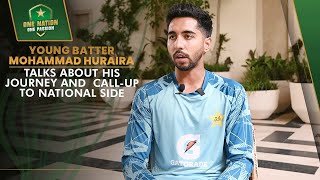 Young Batter Mohammad Huraira talks about his journey and callup to national side [upl. by Senalda]