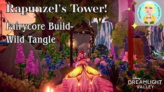 Rapunzels Tower Fairycore Build in the Wild Tangle Disney Dreamlight Valley [upl. by Janelle]