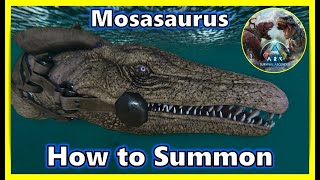 Ark Survival Ascended how to summon in a Mosasaurus amp Saddle on PS5 amp Xbox Series X [upl. by Ransome803]