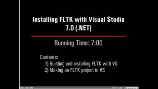 Building FLTK with Visual Studio 7 March 2004 [upl. by Maharba]