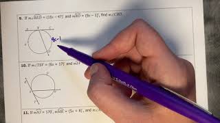 Circles Angles Formed by Chords Secants and Tangents Algebra [upl. by Sirovat]